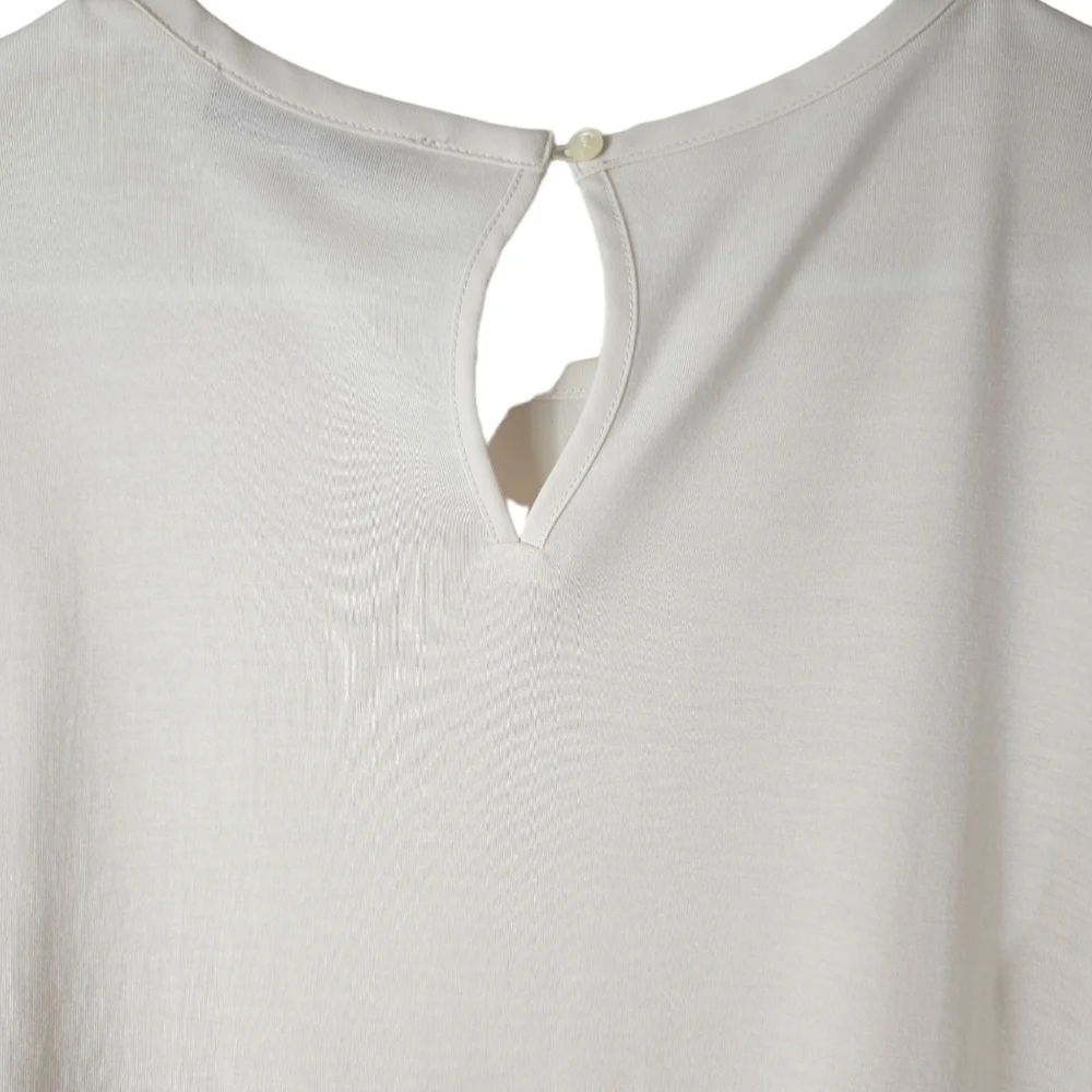 Loft Petite Ruffle Mixed Media Blouse - Picture 7 of 9